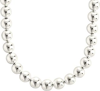 Sterling Forever Silver Basia Dainty Beaded Chain Necklace