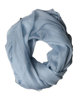 Dolce & Gabbana Mens Light Blue Silk Stole Neck Wrap Shawl 200cm X 130cm Scarf