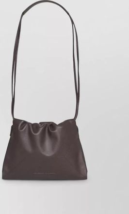 Brunello Cucinelli globe calf leather shoulder bag