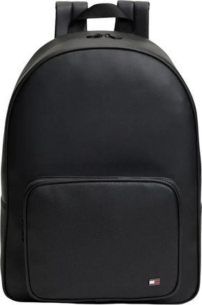 Tommy Hilfiger TH Foundation Rugzak - Heren - Rugzakken - Zwart - ONE Size - Polyester - Tassen