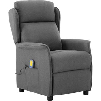 vidaXL Vidaxl - Silla De Masaje Gris Claro 67.5 X 93.5 X 101.5 Cm Tela