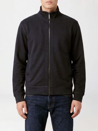 Emporio Armani Felpa in misto cotone con collo alto e chiusura a zip