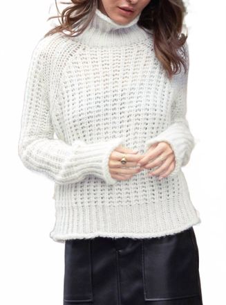 Wooden Ships Tara Rails Chunky Sweater In Pure Snow