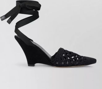 Jacquemus espadrilles ankle strap pointed toe wedge