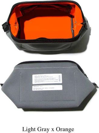 Puebco Travel Pouch in Light Gray & Orange at Nordstrom, Size Small