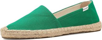 Soludos Original Espadrille Womens Shoes Palmeras Green : 10 B - Medium, Leather