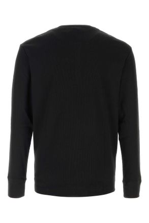 Burberry Ribbed Cotton-Elastane T-shirt - Black