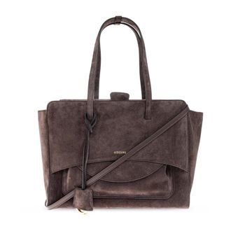 Hidesins Tassen, Dames, Grijs, ONE Size, Su&egrave;de, Flap Grote Tas