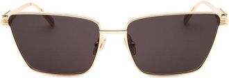 Ferragamo SF331S Cat-Eye Gold Metal Sunglasses - Gold