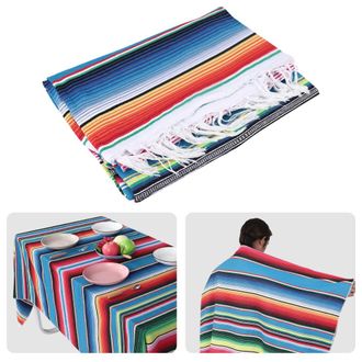 OEM Manta Mexicana De Sarape, Esterilla De Picnic, Mantel Estilo Hot Rod Para Fiestas Y Yoga, 120x180cm