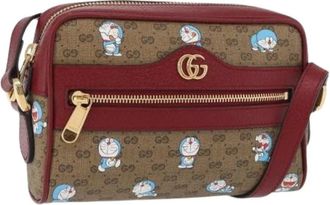 Gucci Pre-owned Cross Body Bags, female, Multicolor, Size: ONE SIZE Pre-owned Vintage Small GG Canvas Shoulder Bag