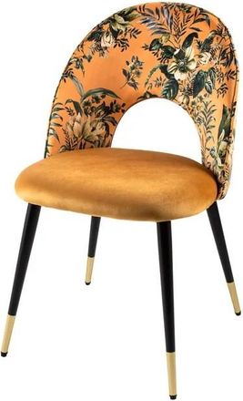 Global Interiors Designstuhl Boutique mit Samtbezug - Gelb