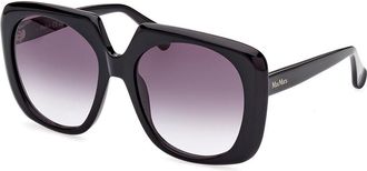 Max Mara MM0047 01B Womens Sunglasses Black Size 56