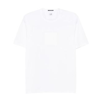 C.P. Company C.P. Company, T-Shirts, male, White, M, The Metropolis Series Mercerized Jersey Logo Badge T-Shirt