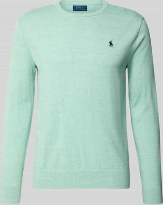 Polo Ralph Lauren Slim Fit Pullover aus reiner Baumwolle in Mint, Gr&ouml;&szlig;e XXL