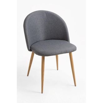 Regalos Miguel Sillas Comedor - Silla Vint Tela - Gris Oscuro