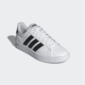 adidas Mens GRAND COURT 3.0 SHOES - White & Black - Size UK 11.5