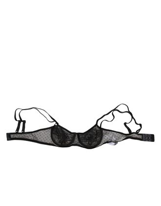 Dolce & Gabbana Black Floral Underwired Balconette Bra Womens Underwear (Pre-Owned)