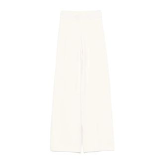 Max Mara Wide Trousers, female, White, Size: M Wide Leg Tailored Trousers