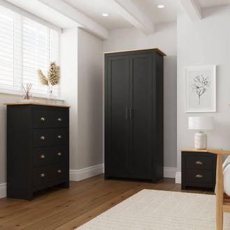 GFW Lancaster 3 Piece Bedroom Set in Black