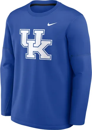 Nike Kentucky Sideline Coaches Nike Mens Therma-FIT College Long-Sleeve T-Shirt in Blue | 03BR07S8NKY-6P4