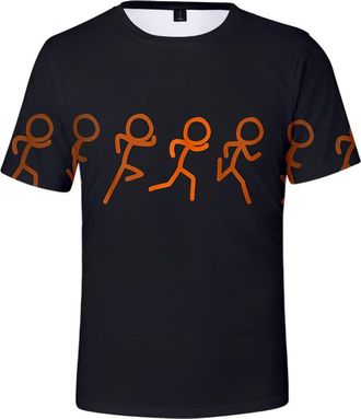 Generic Alan Becker 3D T-Shirt Men Women O-Neck Fashionable Short Sleeve (HL07587,XS)