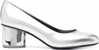 Ferragamo Ladies Grey Heels, US Size 5.5