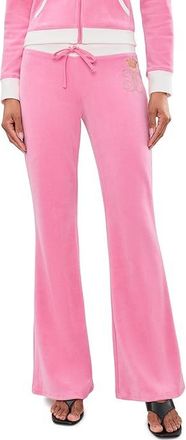 Juicy Couture Heritage Low Rise Snap Pocket Track Pants Womens Clothing Hot/Hot : LG (US 10-12) 32.5, Cotton/Polyester