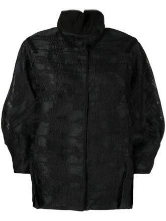 Shiatzy Chen Giacca con effetto jacquard - Nero