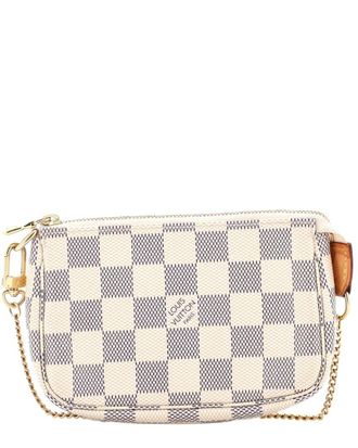 Louis Vuitton White Damier Pochette Accessoires Mini (Authentic Pre-Loved)