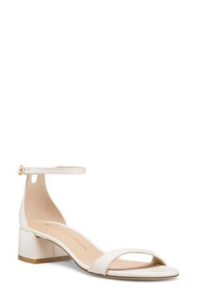 Stuart Weitzman Nudist Block Heel Sandal in Cream at Nordstrom, Size 5