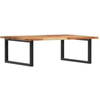 vidaXL Vidaxl - Estante De Lavabo De Pared Acero Y Madera Maciza De Acacia