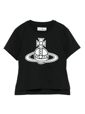 Vivienne Westwood Orb-print T-shirt - women - Cotton - S - Black