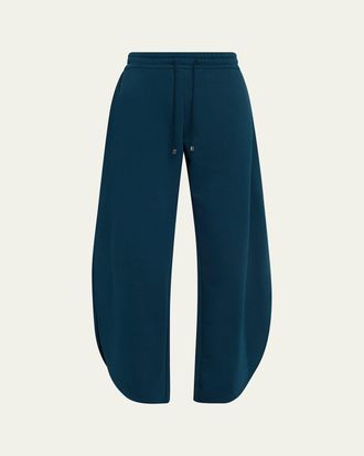 Alaia High-Rise Wide-Leg Petal Joggers