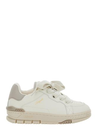 Axel Arigato Area Haze Beige Low Top Sneakers With Laminated Leather In Leather Blend Woman