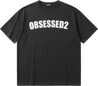 Dsquared2 Camiseta Loose Fit Obsessed 2 - Tops - Mujer - Negro - M