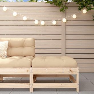 vidaXL Taburete De Jard&iacute;n Con Coj&iacute;n Madera Maciza De Pino Vidaxl