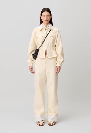 Claudie Pierlot Blouson vanille cintr&eacute;