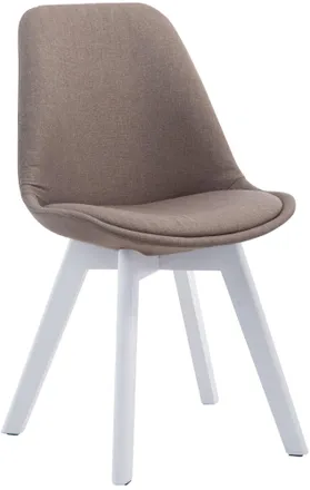Clp Sedia Borneo Tessuto V2 Tortora Bianco