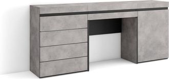 Skraut Home Tocador efecto madera cemento 177x35x75cm