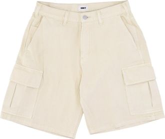 Obey Baggy Denim Cargo Shorts - Heren - Korte Broeken - Beige - W36 - Denim - Korte Broeken