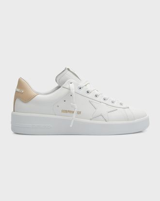 Golden Goose Purestar Bicolor Leather Low-Top Sneakers