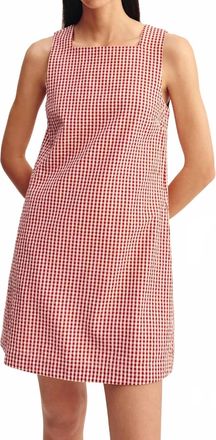 Poss&eacute; Emma Shift Mini Dress In Red Gingham
