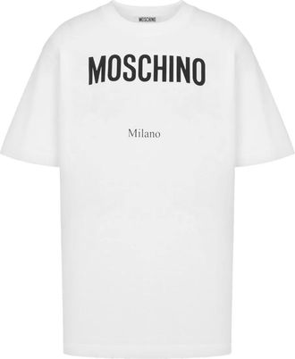 Moschino T-shirt in cotone con logo - Bianco