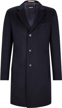HUGO BOSS Mens H-Hyde Coat in Dark Blue Wool - Size 44 (Chest)