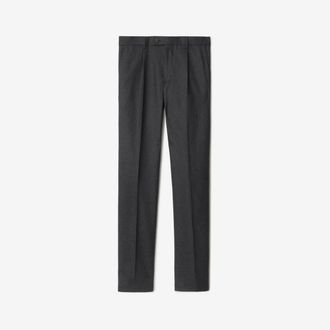Burberry Wool Flannel Tailored Trousers, Size: 38