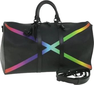 Louis Vuitton Pre-owned Leren Weekendtas - Dames - Vintage Weekendtas - Zwart - ONE Size - Leer - Vintage