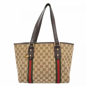 Gucci Beige Canvas Tote Bag (Pre-Owned)