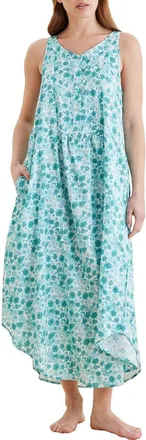 Papinelle Sleepwear Florence Panel Front Cotton Voile Nightgown in Pale Turquoise at Nordstrom, Size Medium