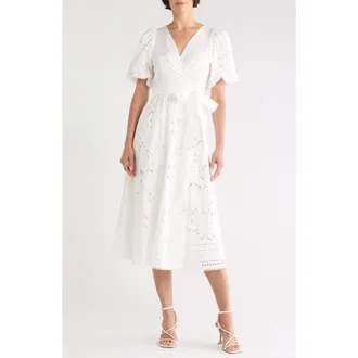 Diane Von F&uuml;rstenberg Delilah Puff Sleeve Wrap Dress in White at Nordstrom Rack, Size Xx-Small